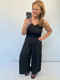 Dawson Wide Leg Crop Pants in Black