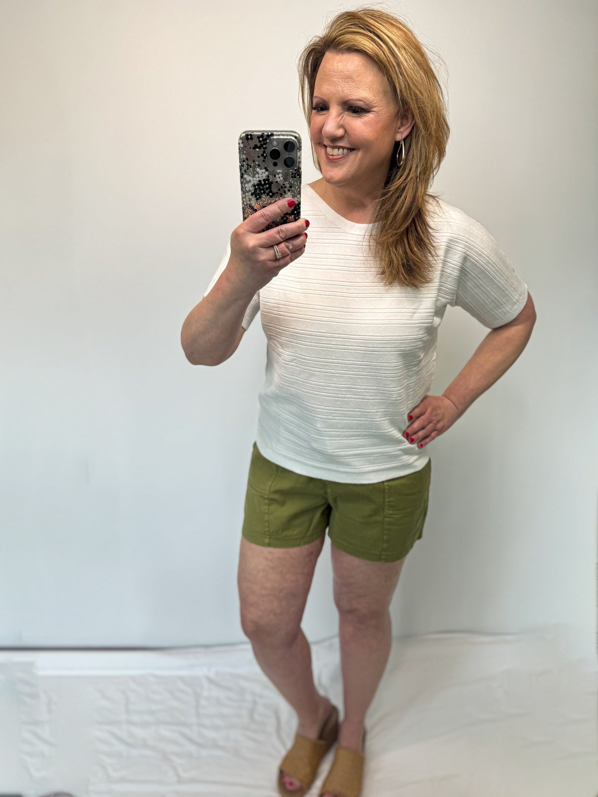 Miriam Shorts in Moss