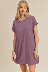 Julie’s Favorite T-Shirt Dress in Black or Mulberry